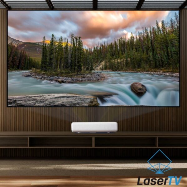 Laser TV - laserowy projektor UST Samsung LSP7T i ekran Grandview Dynamique